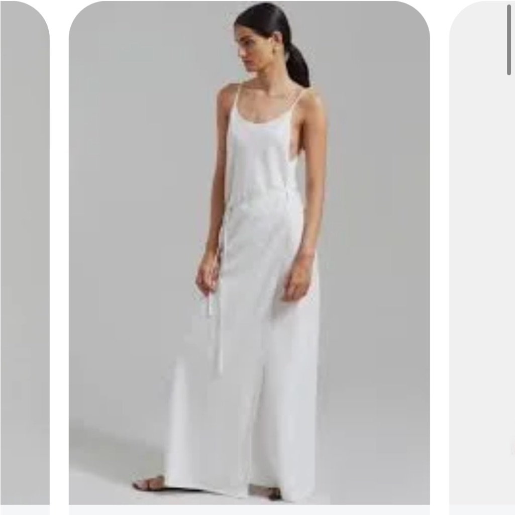 The Frankie Shop White Tie Strap Dress